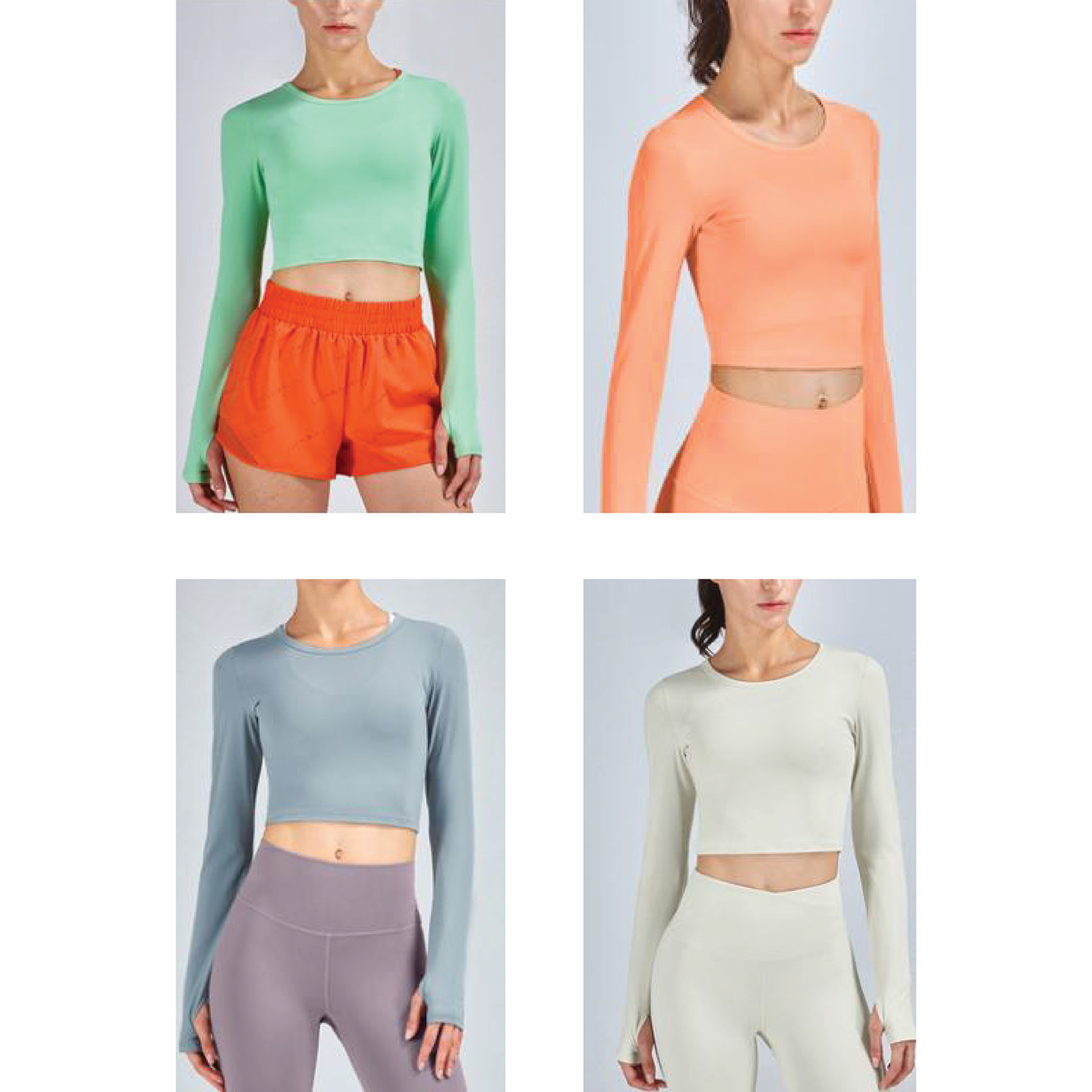 Yoga Cropped Long Sleeve T-Shirt