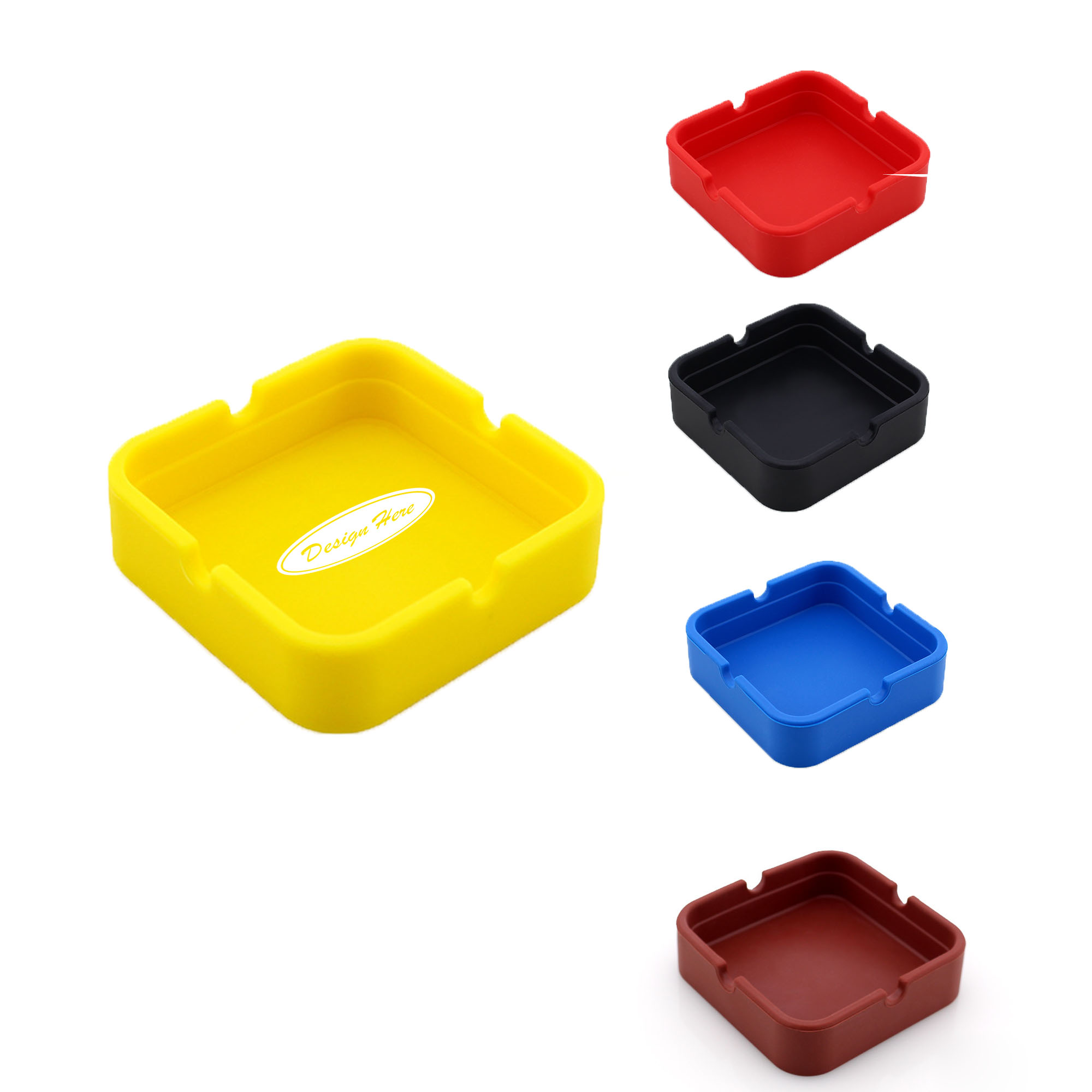 Premium Silicone Unbreakable Square Ashtray for Long-Term Use 1