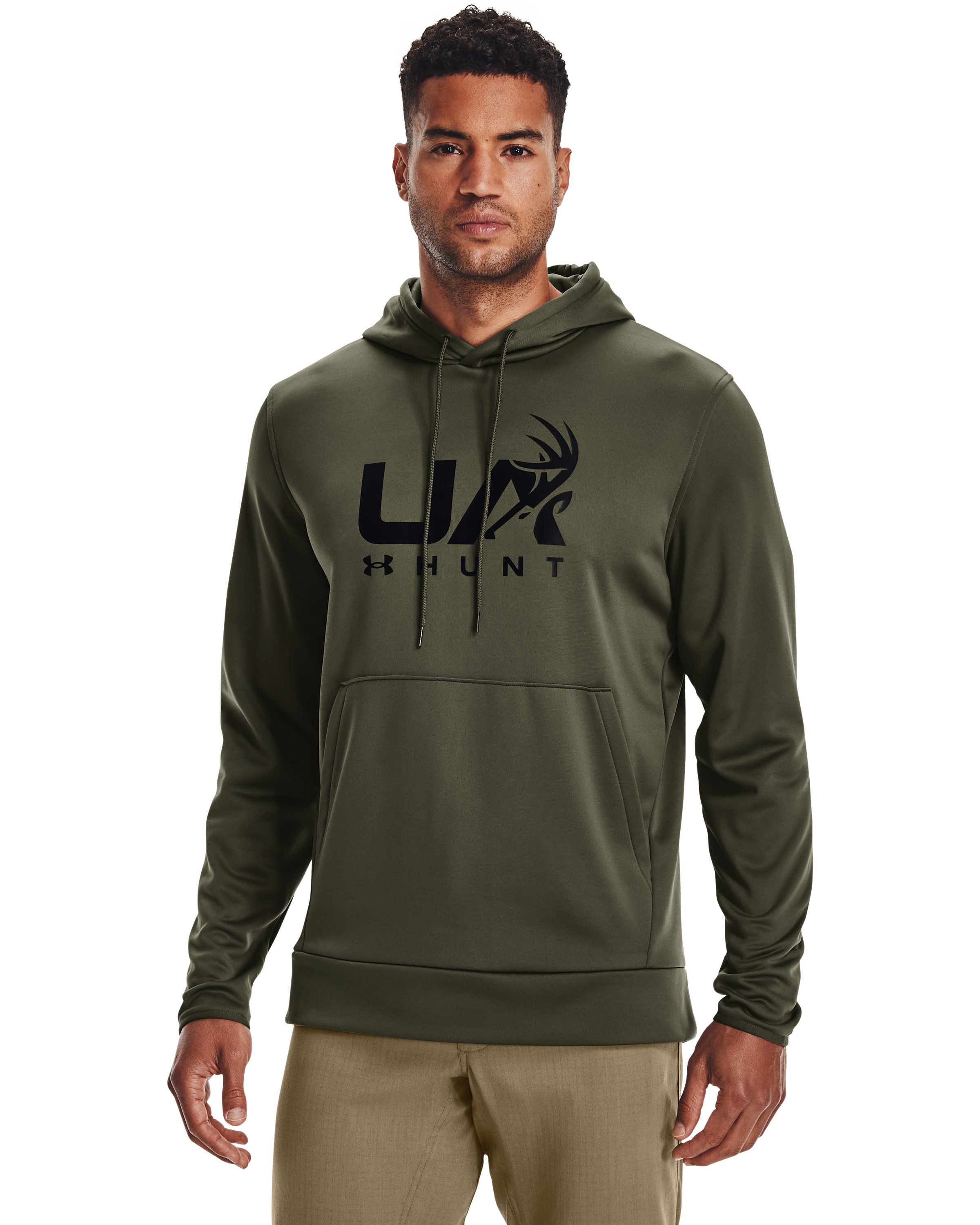 Men's Armour Fleece Hunt Logo Hoodie, custom hoodie or sweatshirt with logo imprint 5