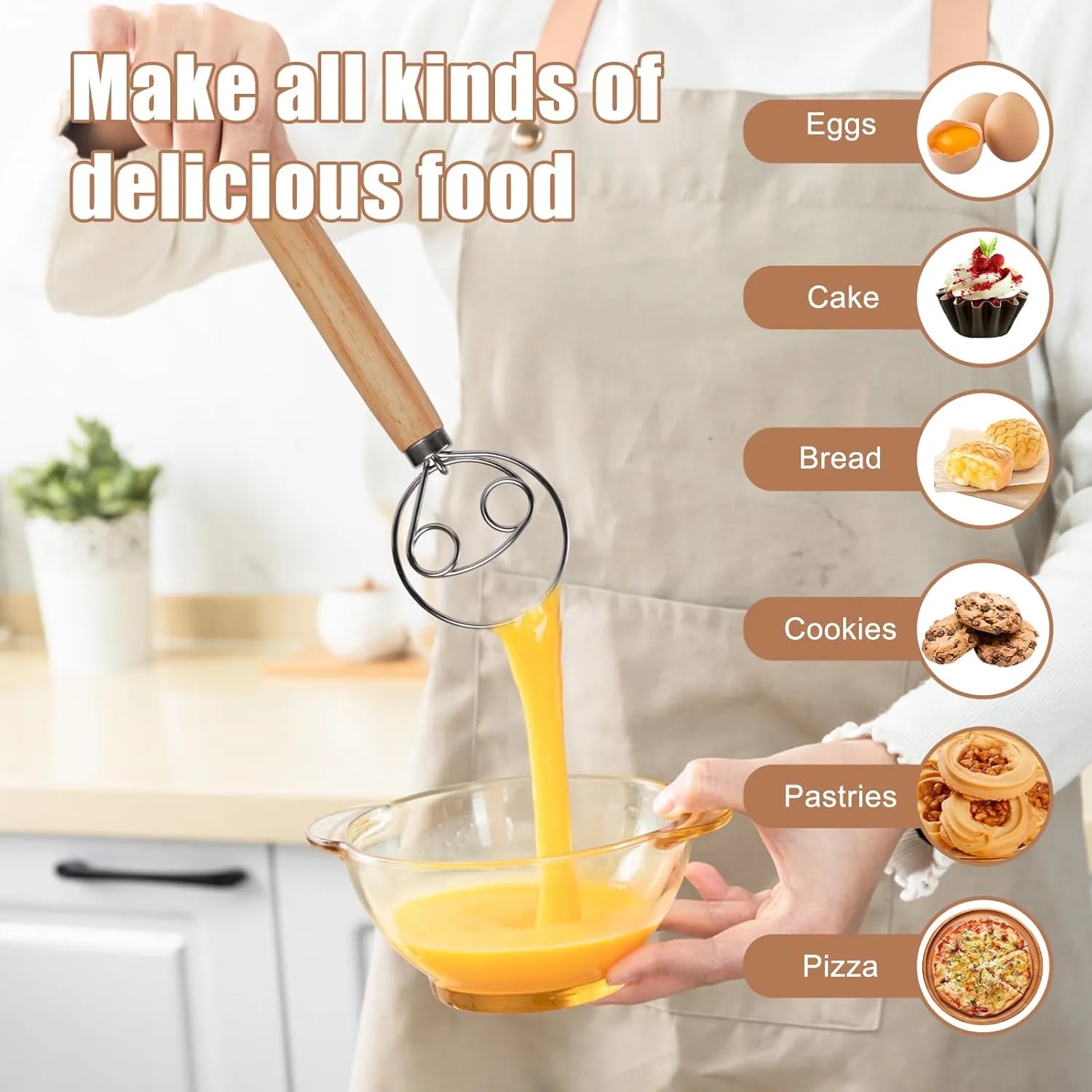 Wooden Handle Bread Dough Whisk 4
