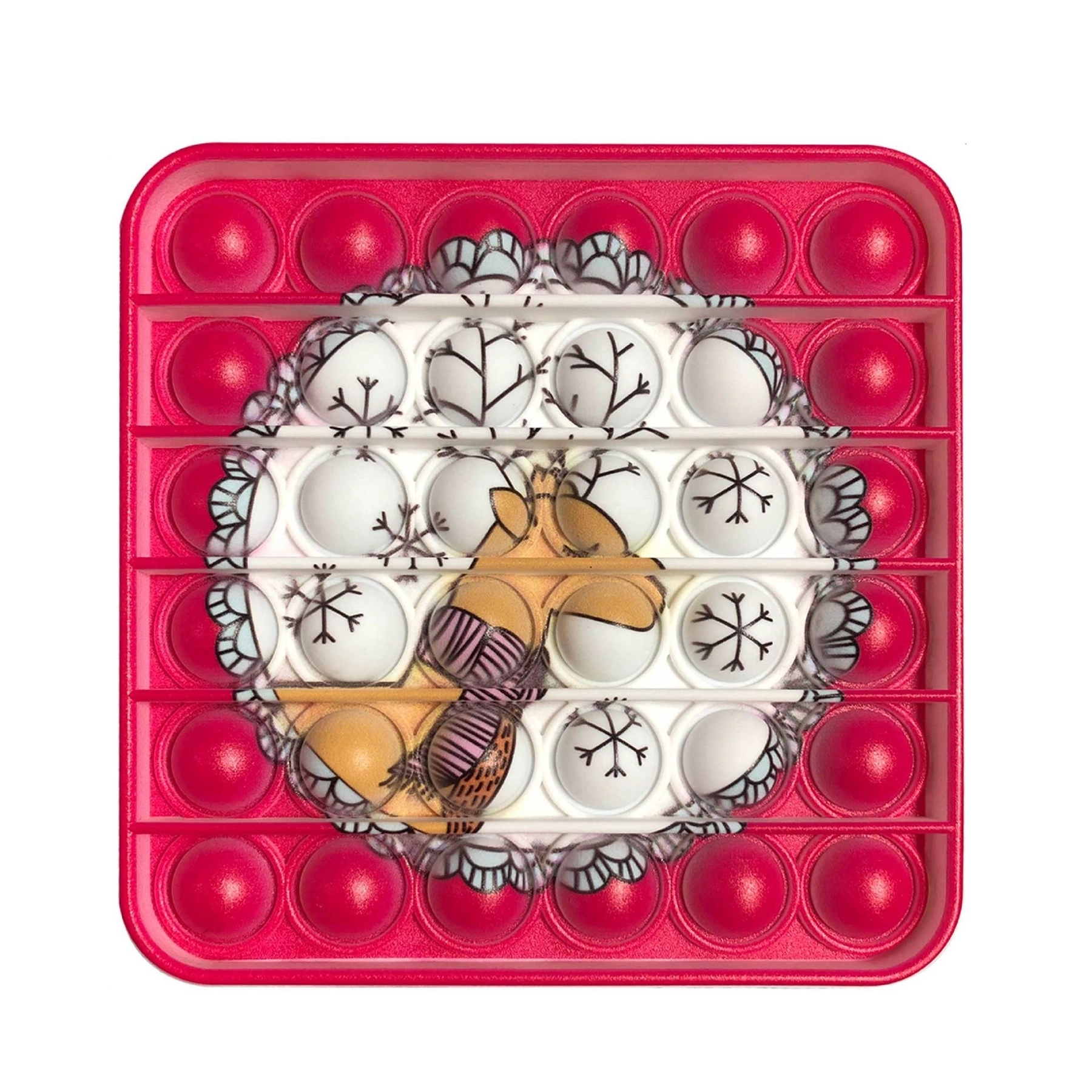 Square Full Color Print Push Pop Bubble Fidget Toy 15