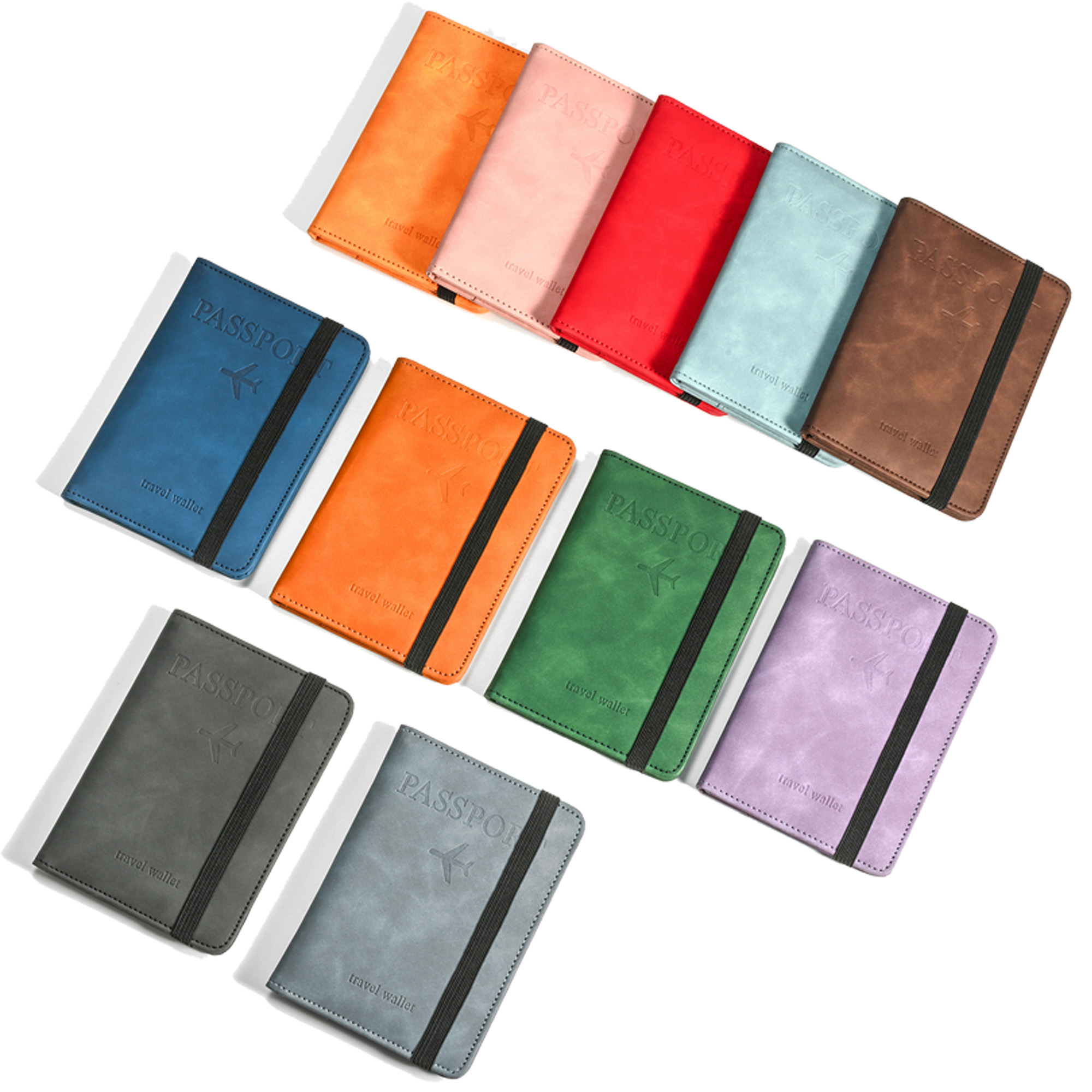 PU Material Leather Multi functional Passport Holder 2