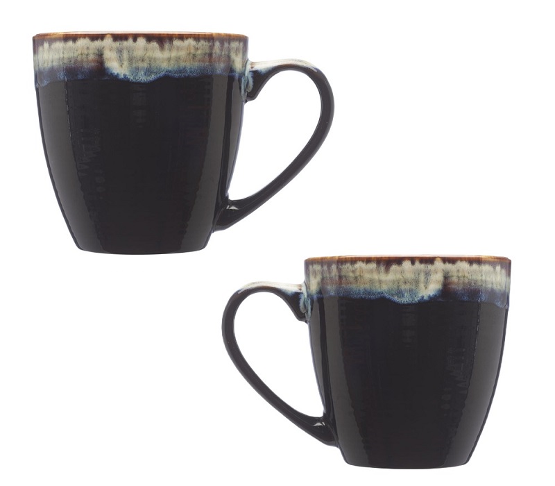 Drip Glaze Rim Ceramic Mug, 17 oz. 5