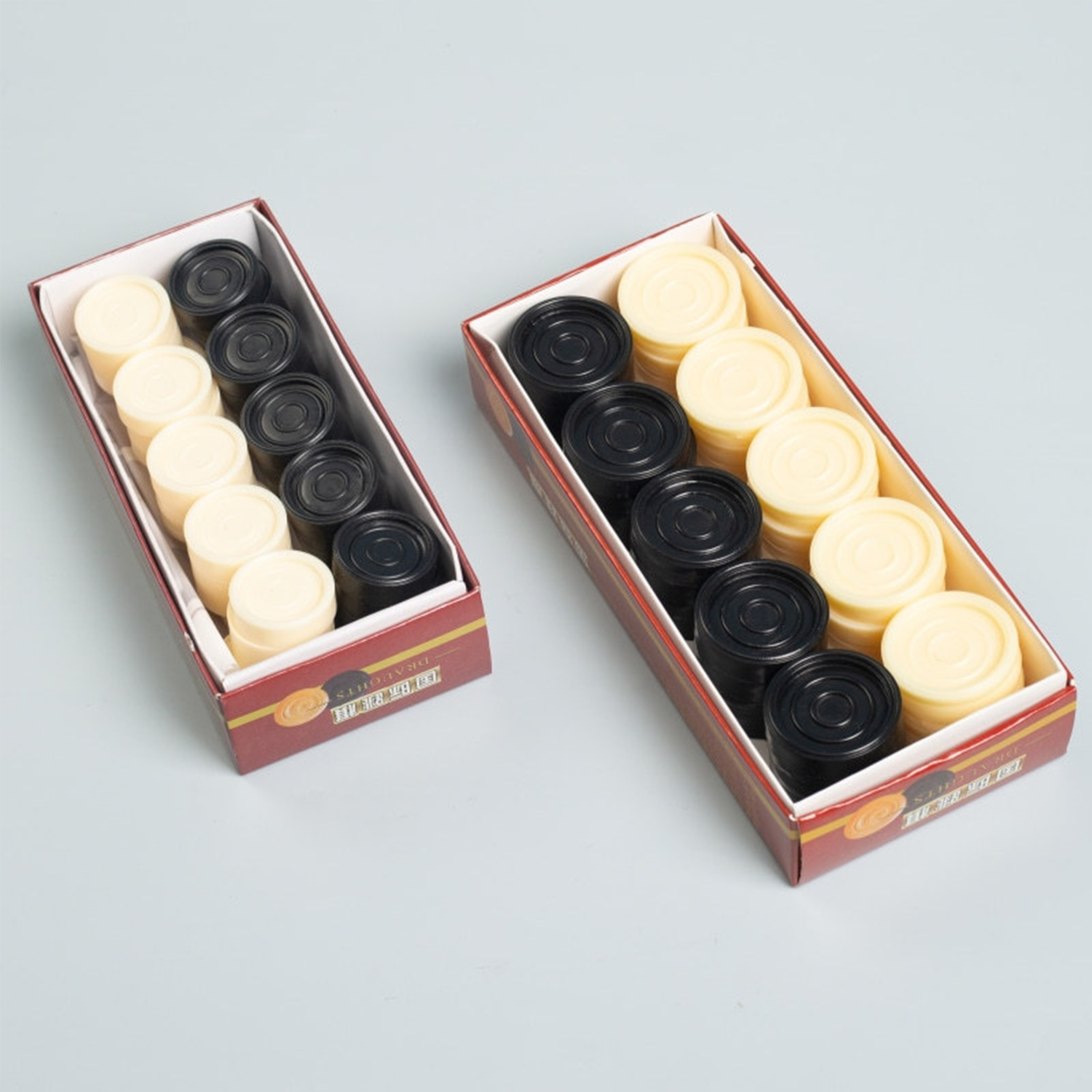 12.4" Checkers Folding Wooden Game Set 6