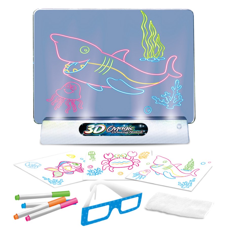 3D Fluorescent Kids' Drawing Board Set 2