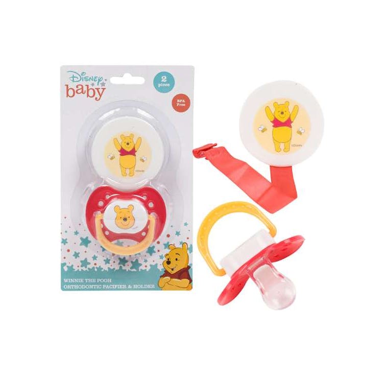 Disney Pacifier & Clip Sets - Winnie the Pooh 2pk 1