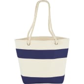 Capri Stripes 12oz Cotton Canvas Shopper Tote 11