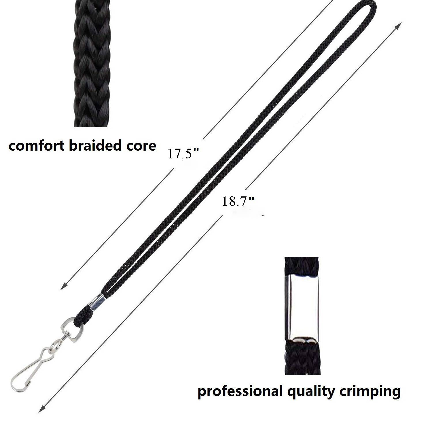 Black Work Badge For Employees And Students Wearing Straps 3