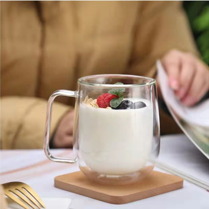 Double Wall Insulated Glasses - Coffee Mugs 12oz 3