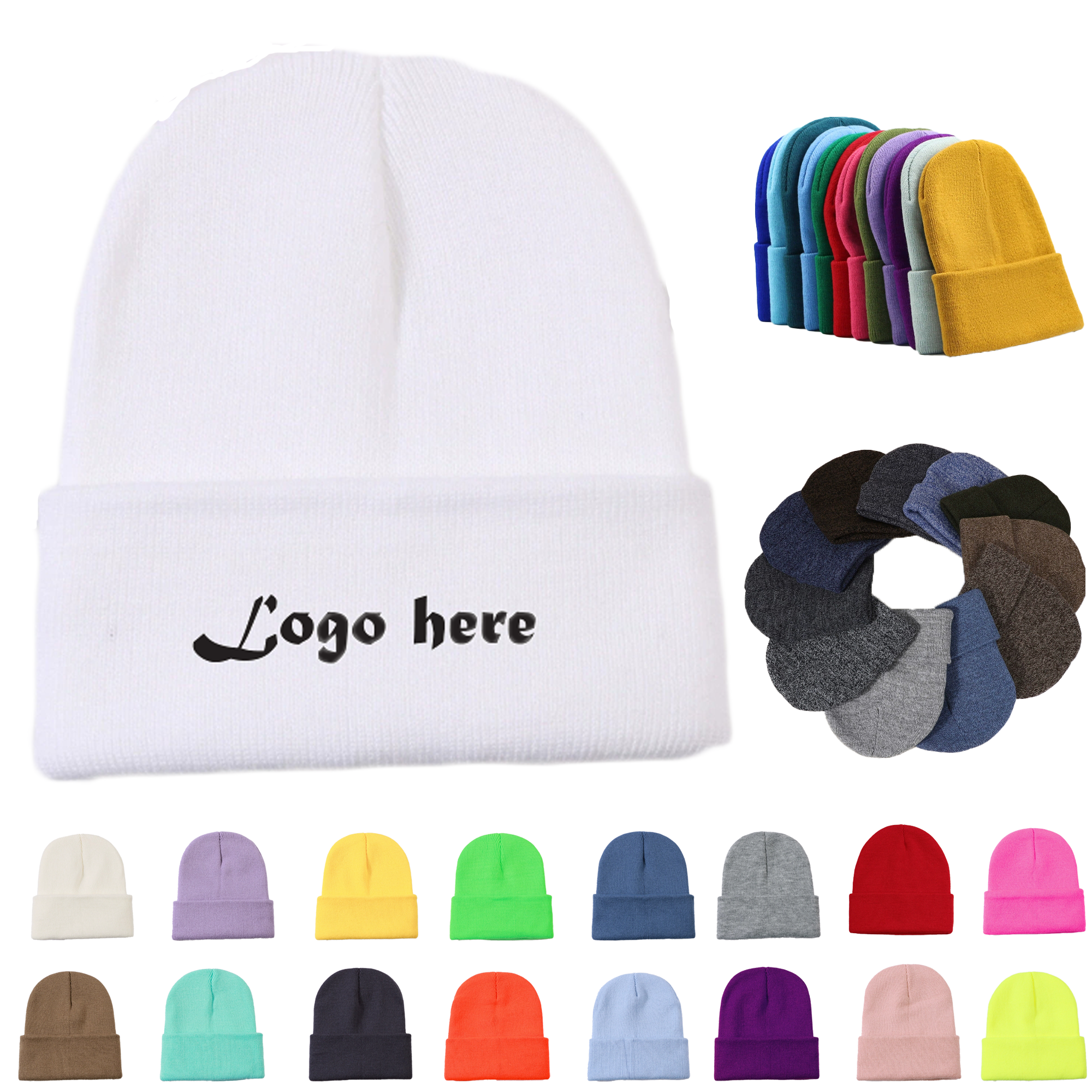 Large-Head Knit Winter Hat 1