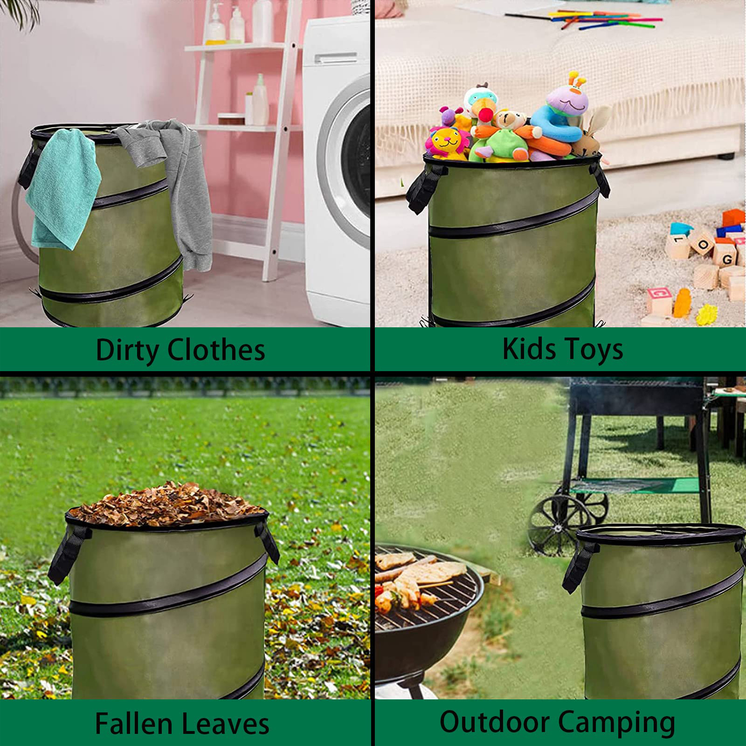 30 Gallon Collapsible Pop Up Oxford Garden Waste Bag 3
