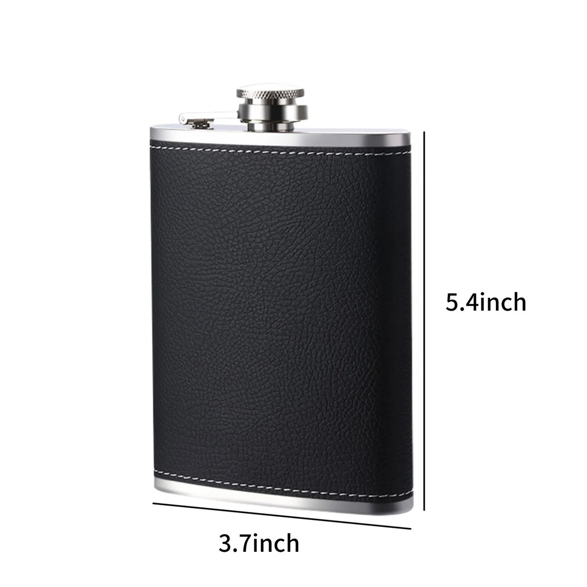 Compact 8oz Whiskey Flask With Screw Cap 4