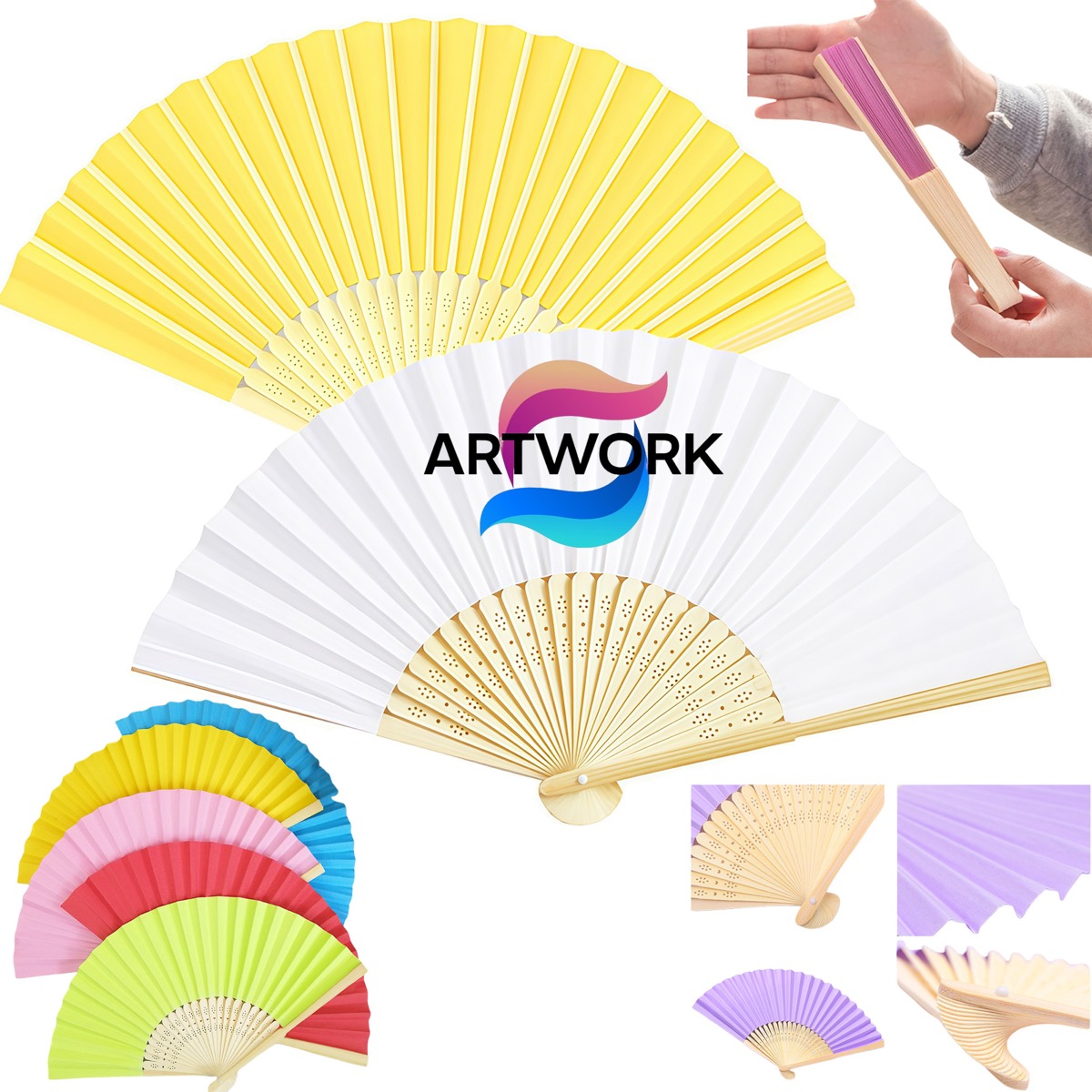 Durable Dance Bamboo Hand Fan 5