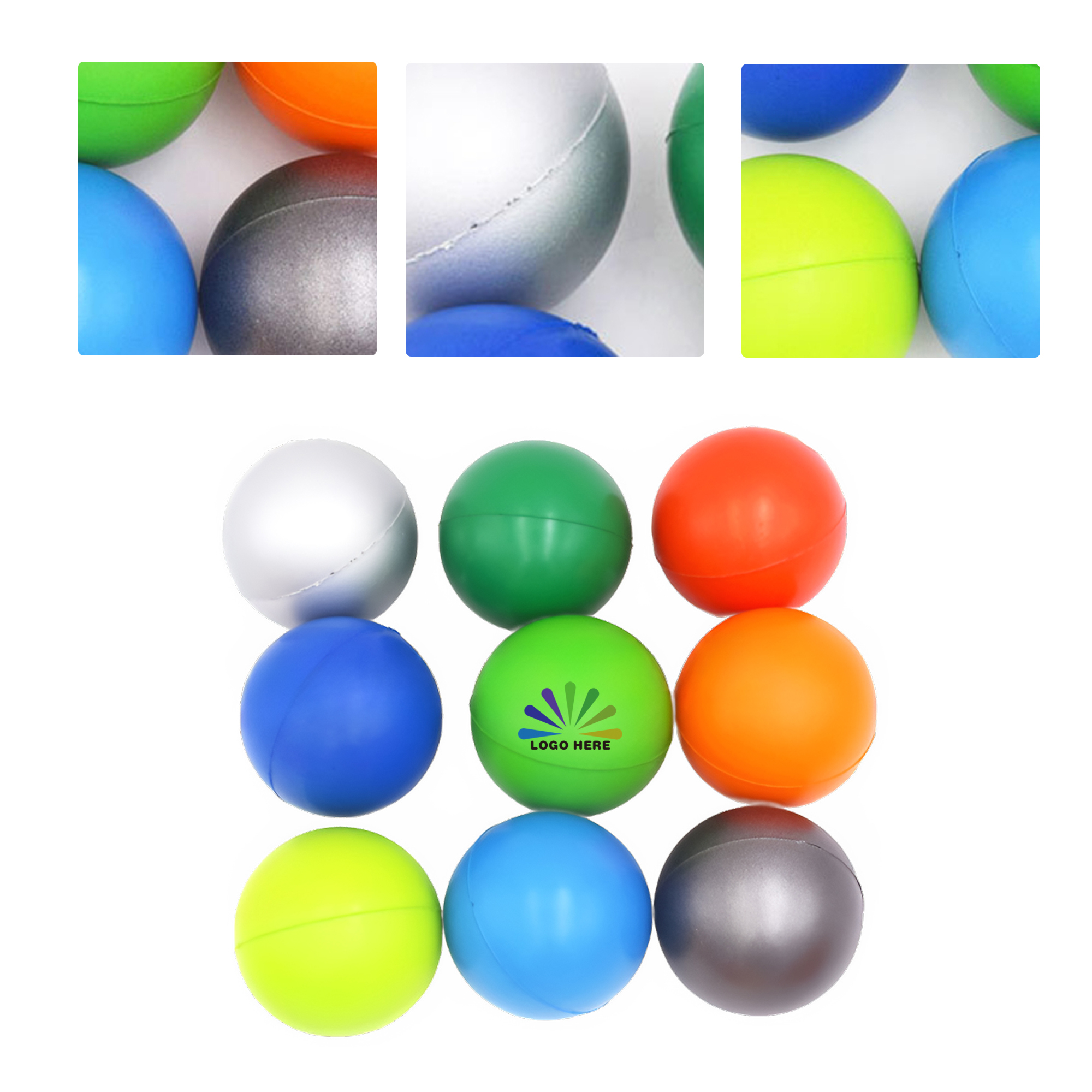 MOQ50 Custom PU Foam Smooth Surface Toy Ball 2