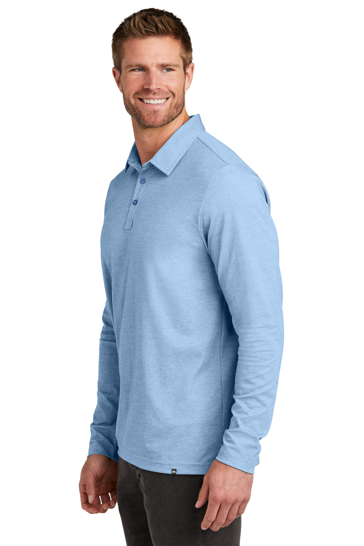 Oceanside Heather Long Sleeve Polo