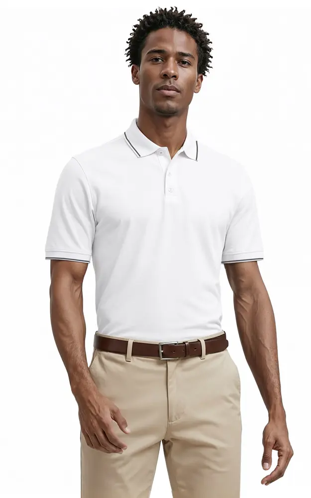 Men's Striped Trim Value Wicking Polo 47