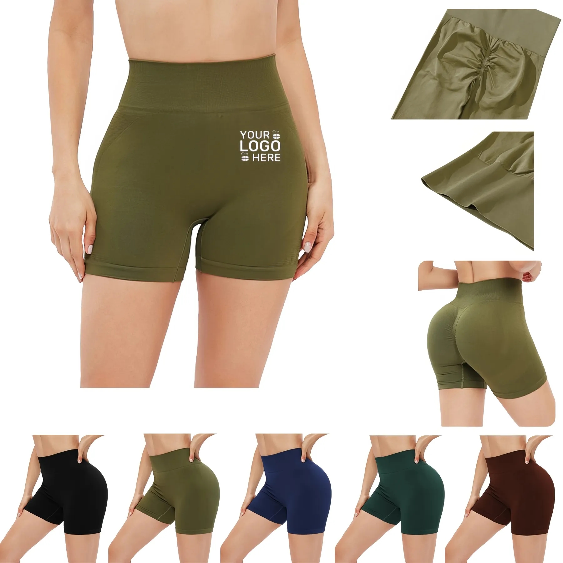 High-Waisted Tight Yoga Shorts 2