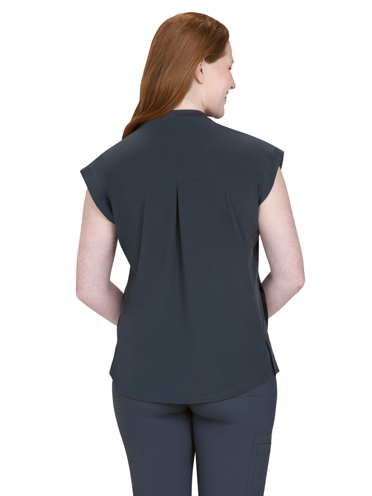 Basics - Women's Two-Pocket Round Neck Scrub Top 26