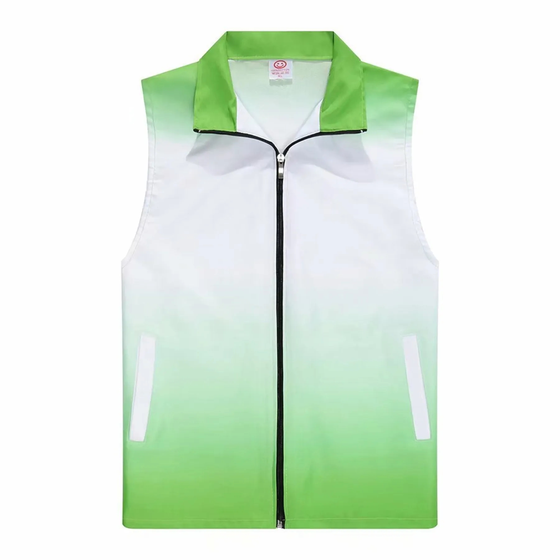 Spot Gradient Windbreaker Vest Jacket---1 color 2 sides 2 l 7