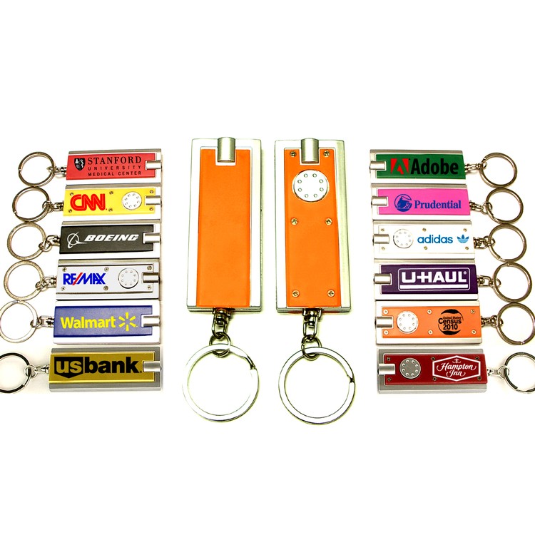 Rectangular Flashlight Key Chain
