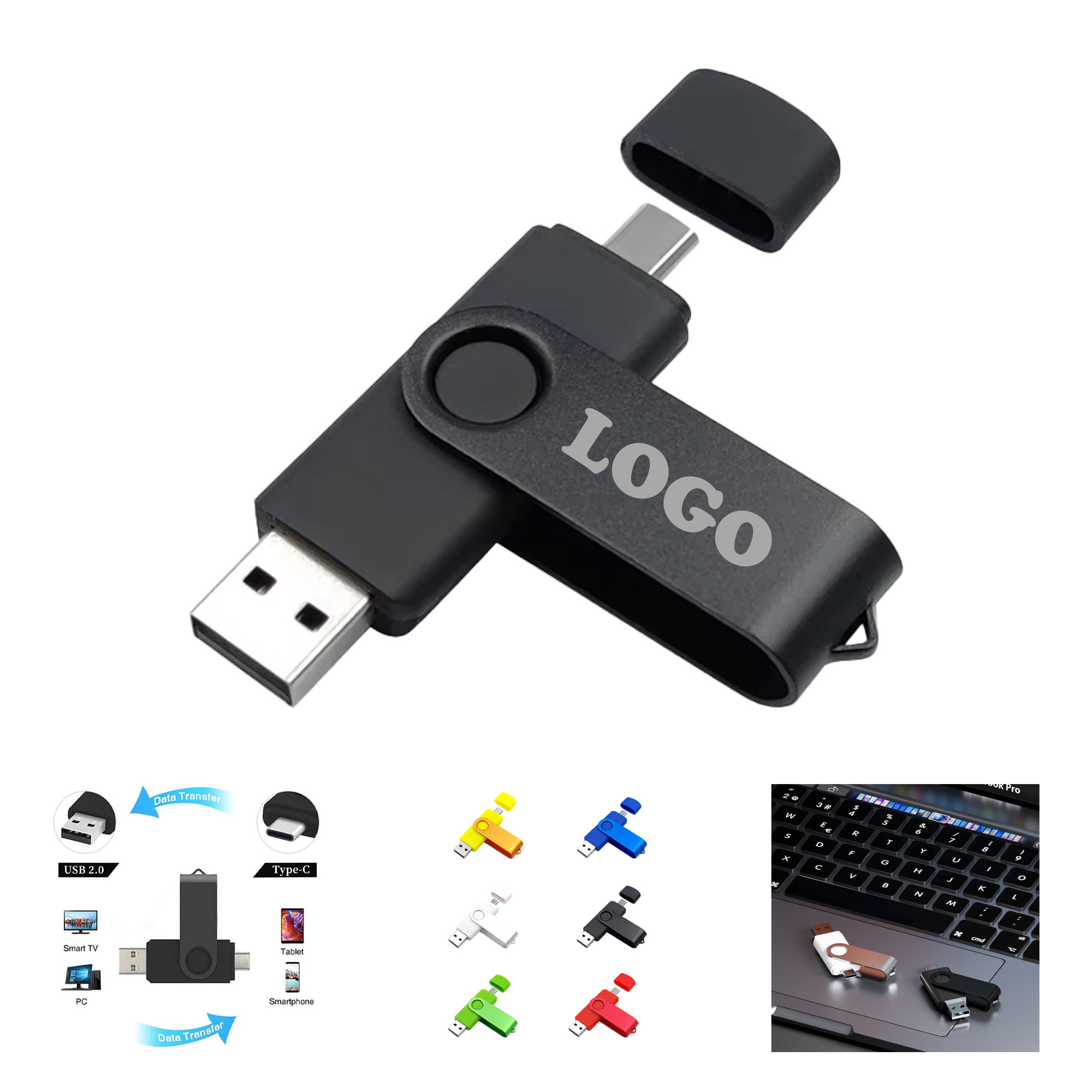MOQ 30 pcs 32GB Dual Interface USB Drive 1
