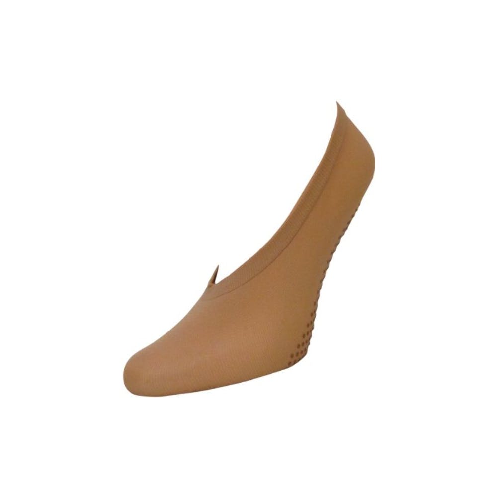Women's No-Show Socks - Non-Slip Beige Size 9-11 2