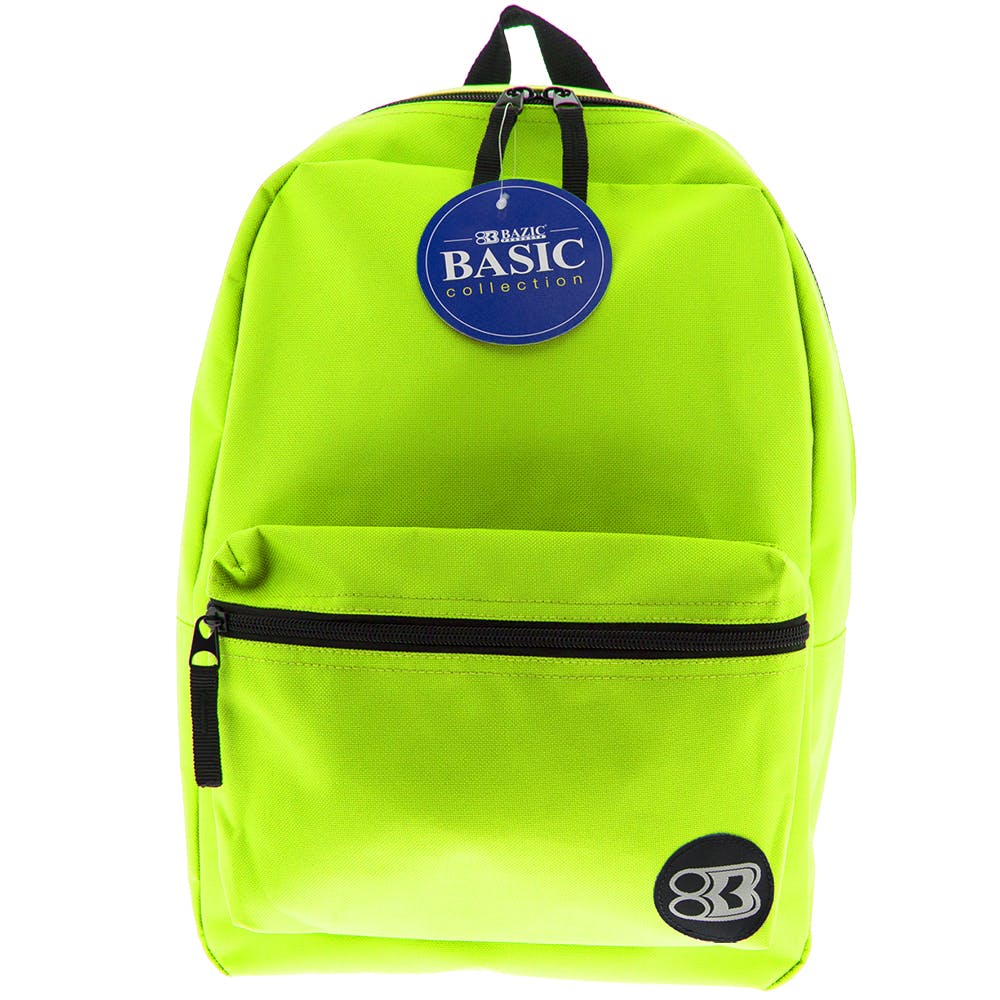16" Basic Backpacks - Lime Green 2