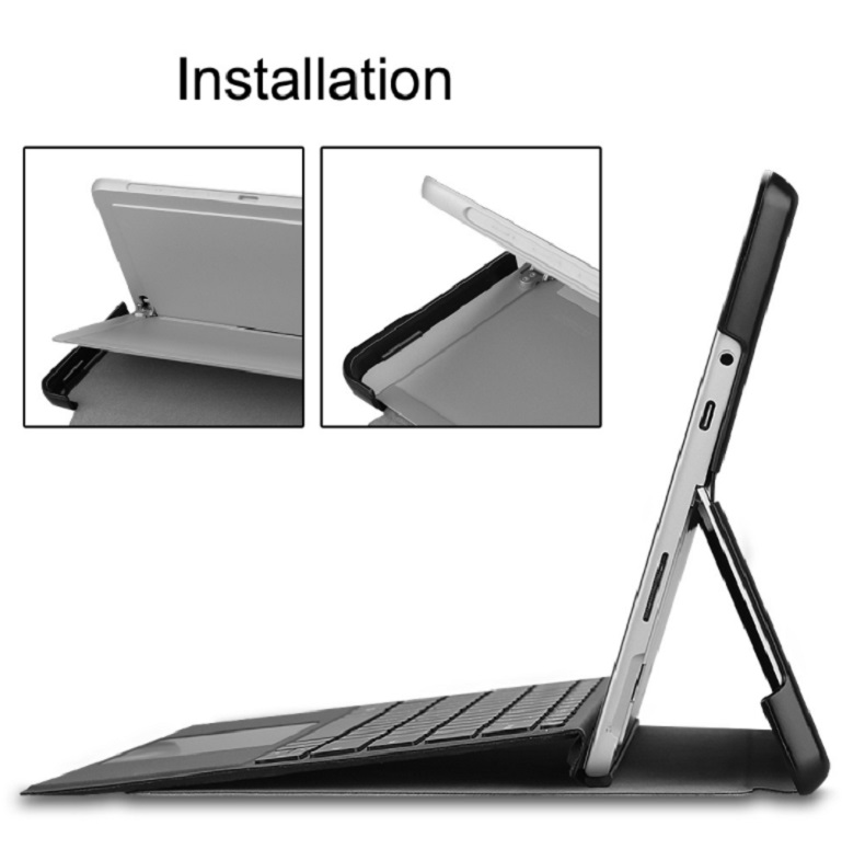 Microsoft Surface Go-2 10" (1,2, 3 and 4 Gen ) Non Stitch Easel Case 3