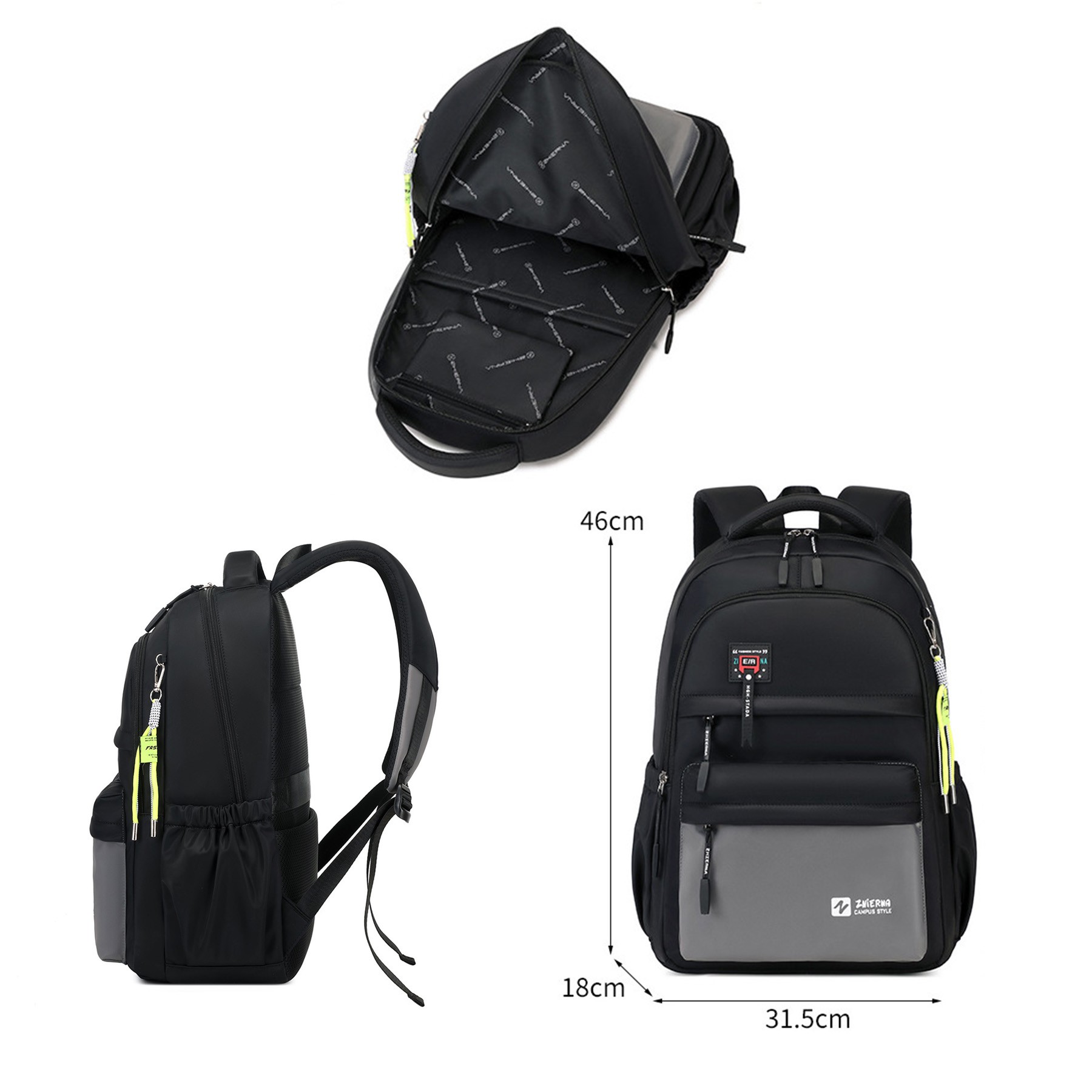 College Waterproof Backpack With Laptop Interlayer 2