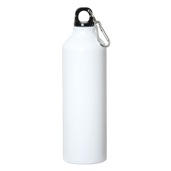 750 Ml (25 Fl. Oz.) Aluminum Water Bottle With Carabiner, custom water bottle with logo imprint 13