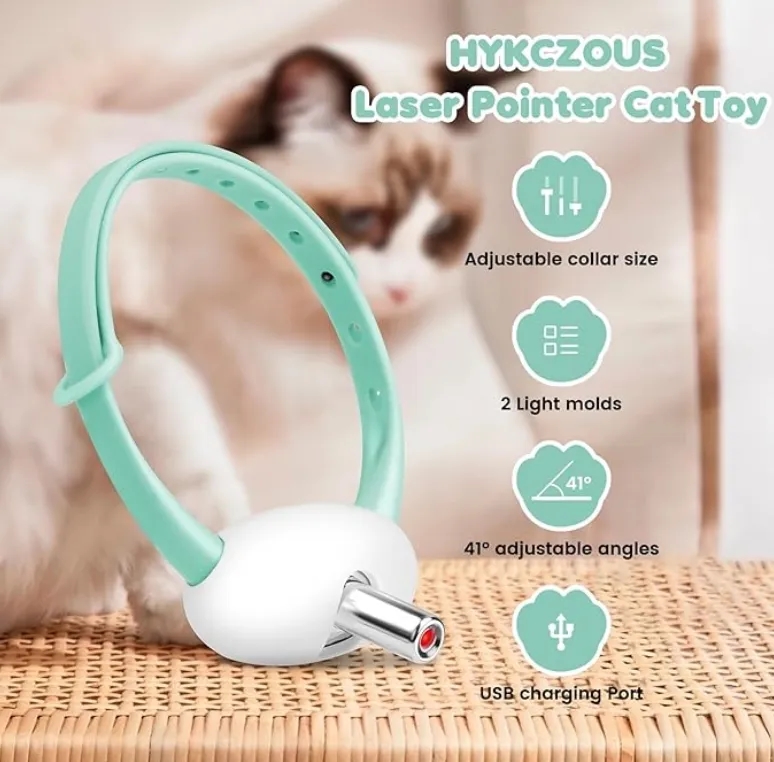 USB Rechargeable Automatic Laser Cat Toy Collar 3