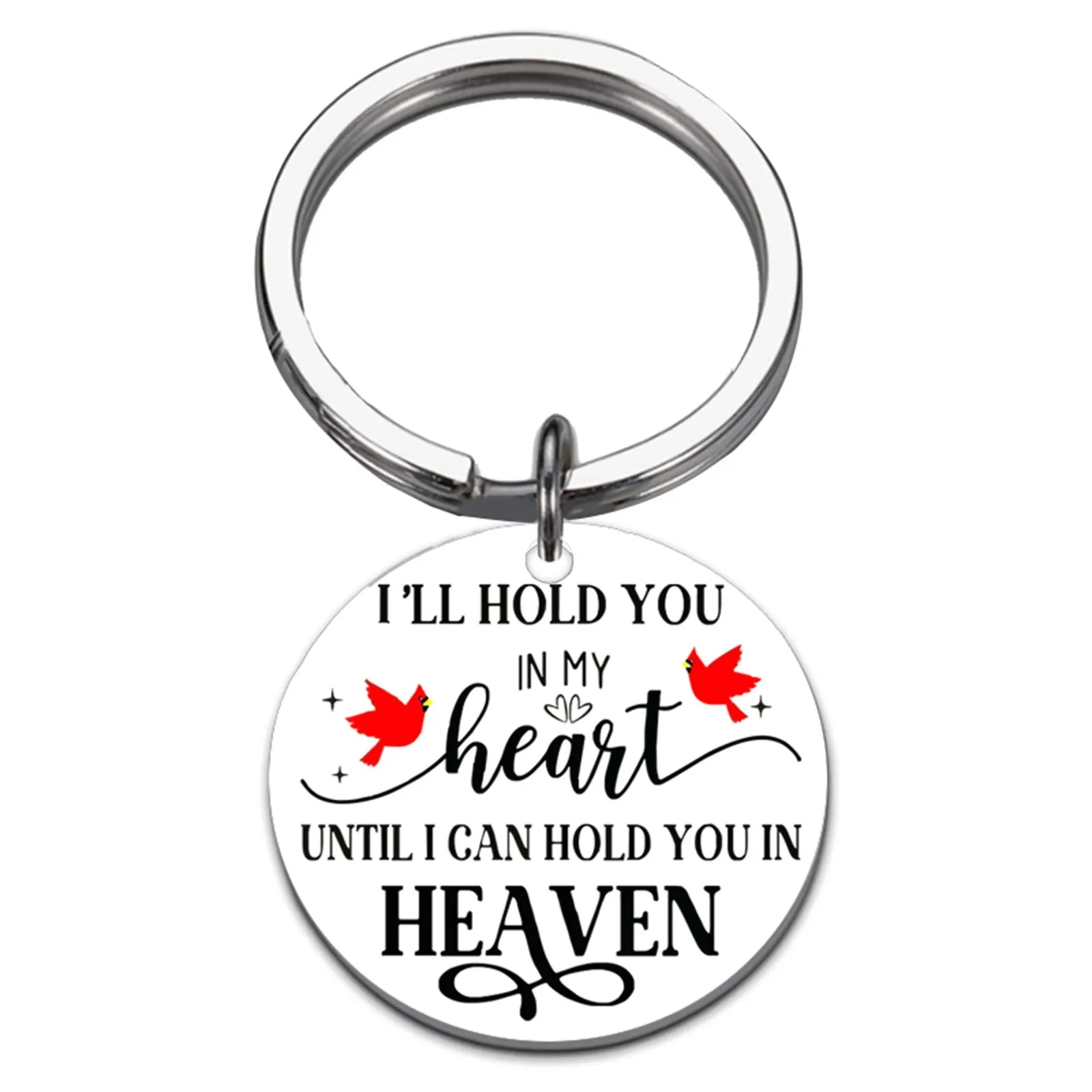 Color Printing Round Stainless Steel Keychain 4