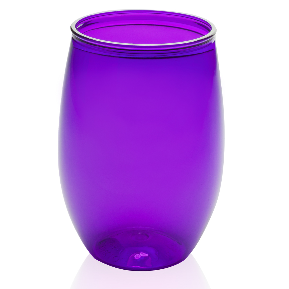 16 oz. Plastic Stemless Wine Glasses 26