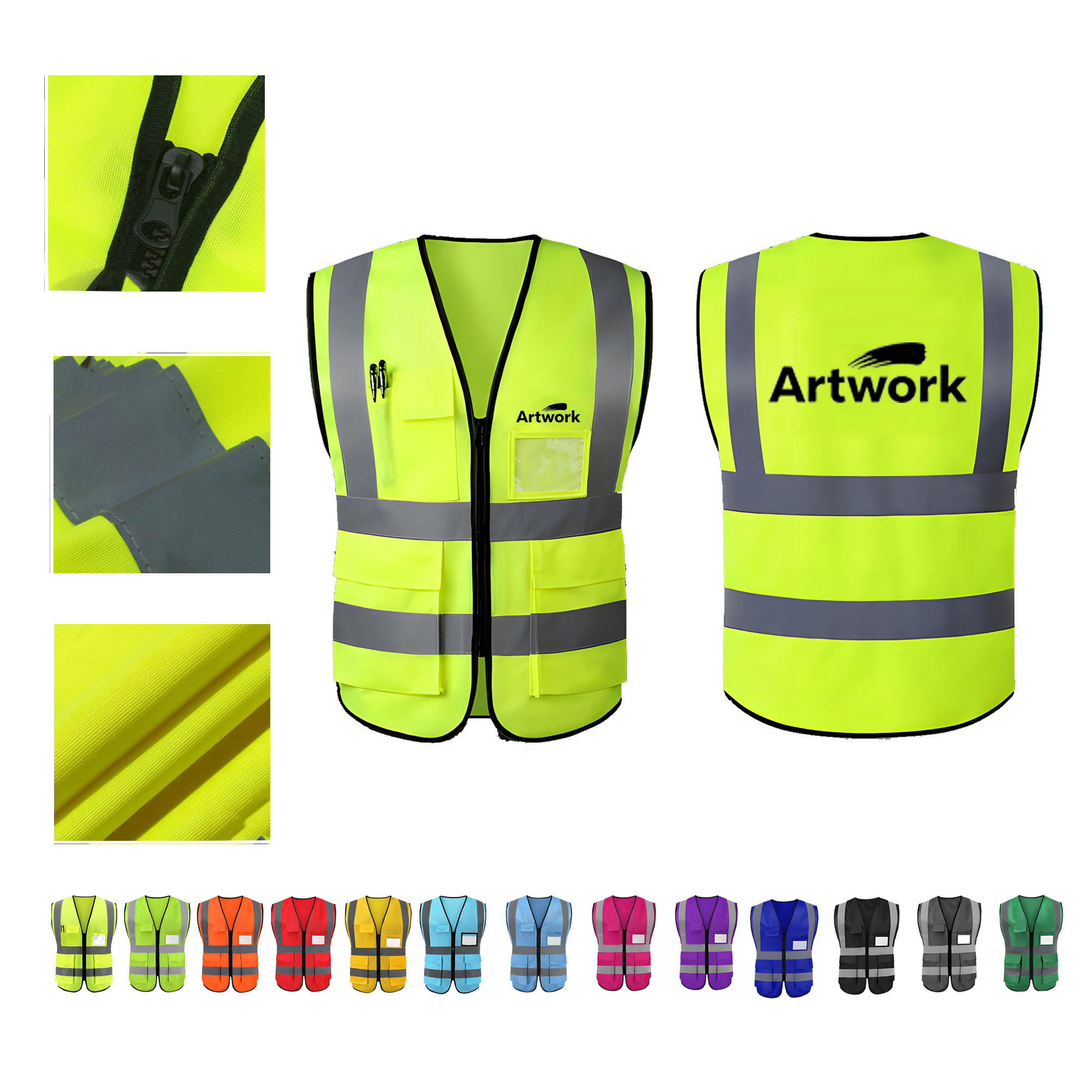 Multi Pocket Reflective Vest 5