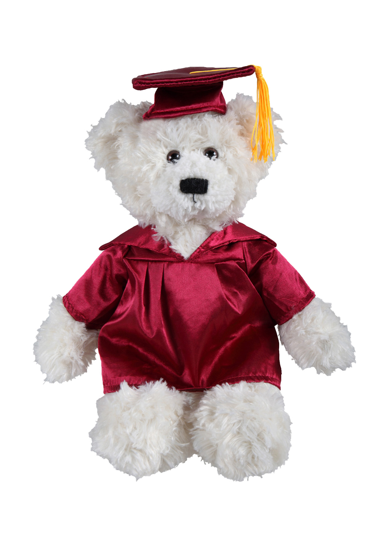 soft plush Cream Brandon Bear  with graduation cap &gown 2