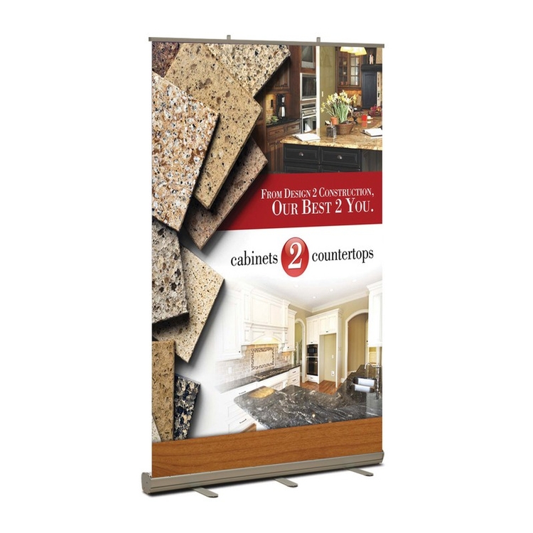 Standard Retractable Banner Stand Kit, Vinyl, 48" x 80" 2