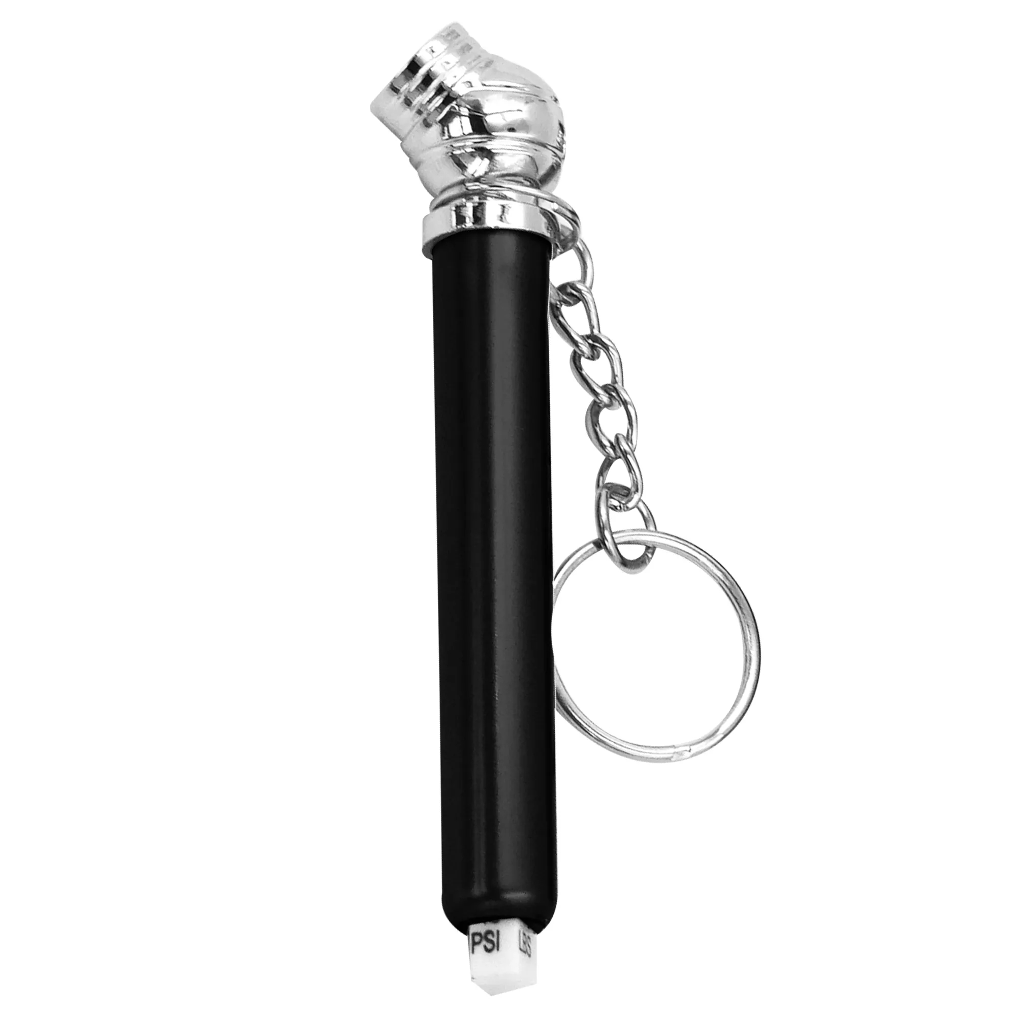 Aluminium Pen-Type Tyre Pressure Gauge With Key Chain (Reads 4