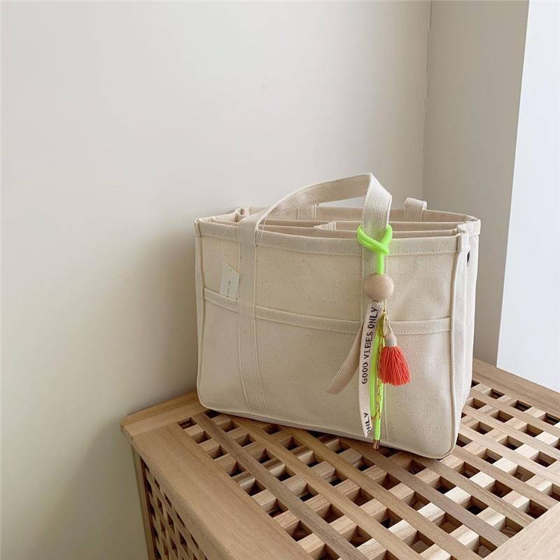 Canvas Beige Mommy Bag 6