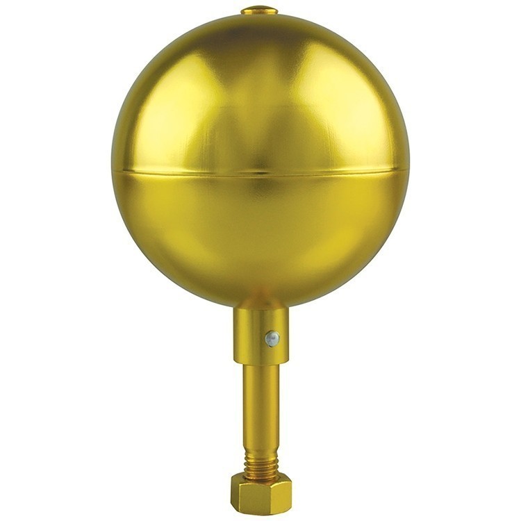 10" Gold Anodized Aluminum Ball Ornament 1
