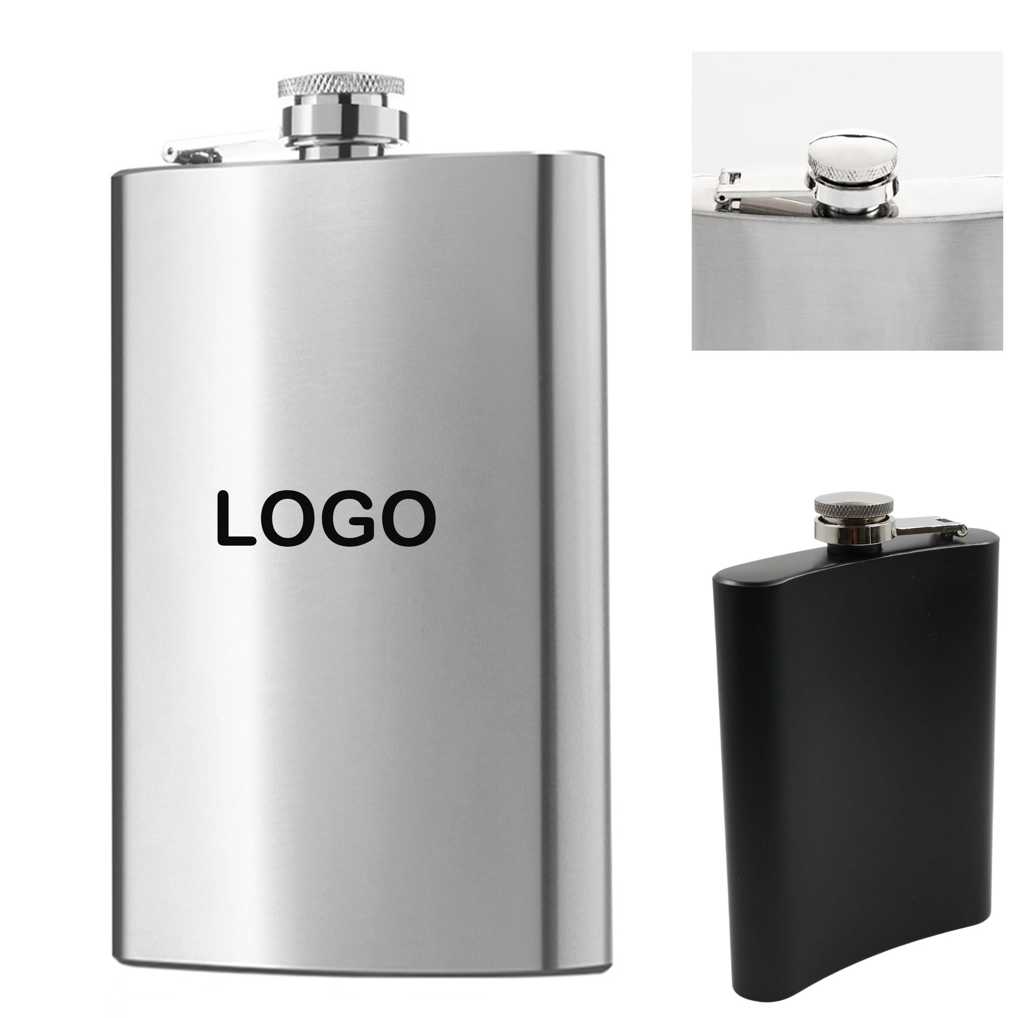 10 oz Stainless Steel Hip Flask 1