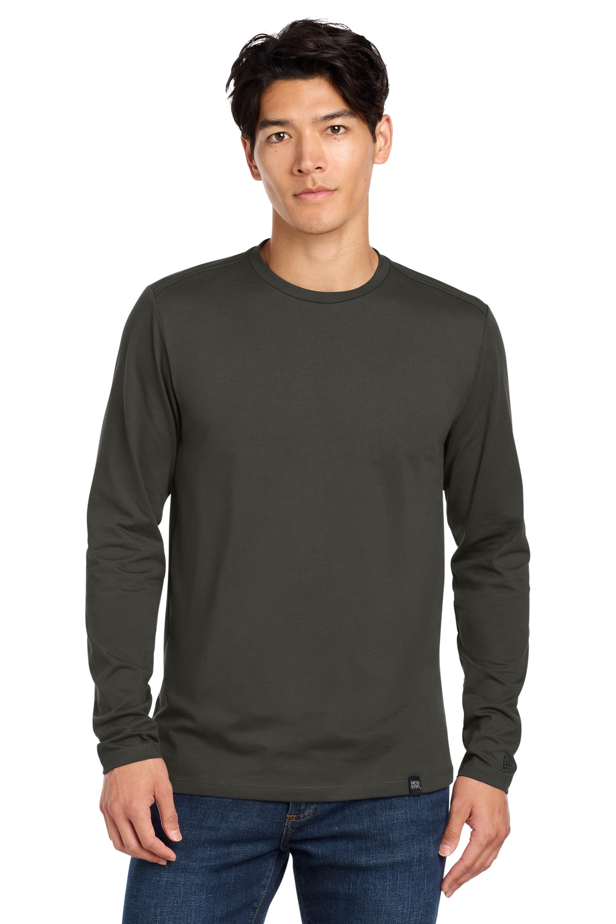 New Era Heritage Blend Long Sleeve Crew Tee. NEA102 55