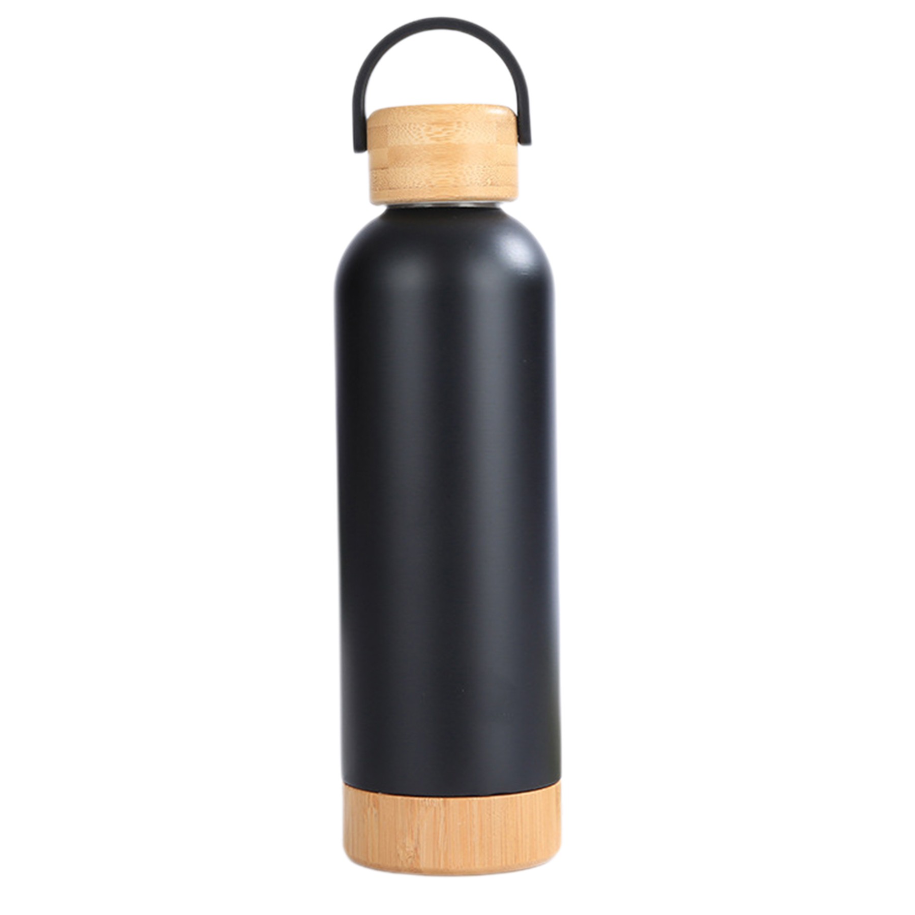 24Oz Stainless Steel Water Bottle W/ Bamboo Lid, custom water bottle with logo imprint 2
