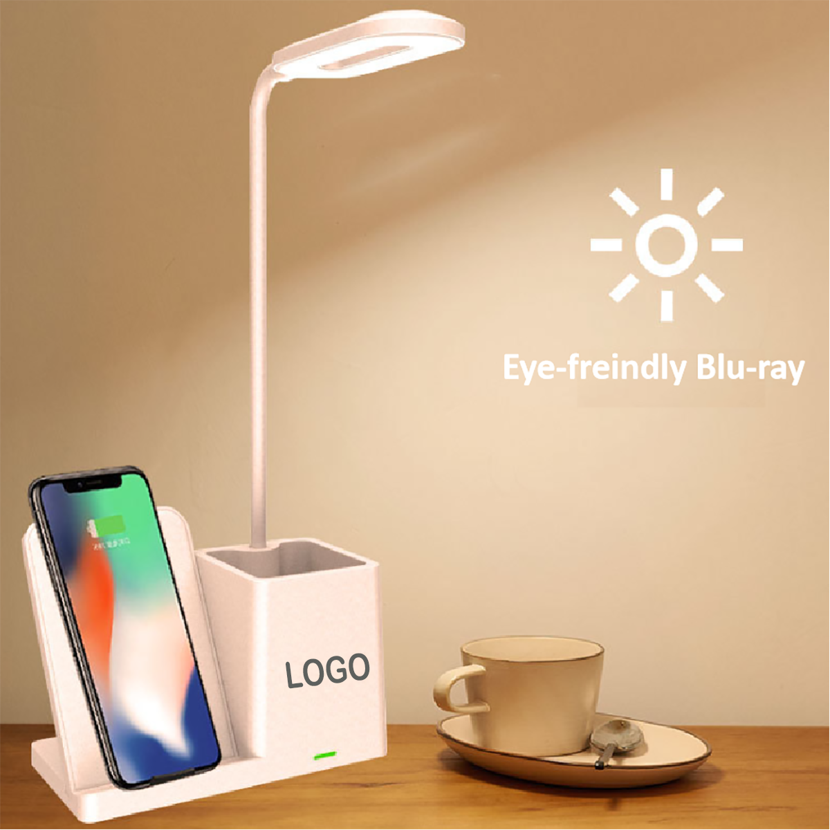 LED Desk Lamp with Wireless Charger 3