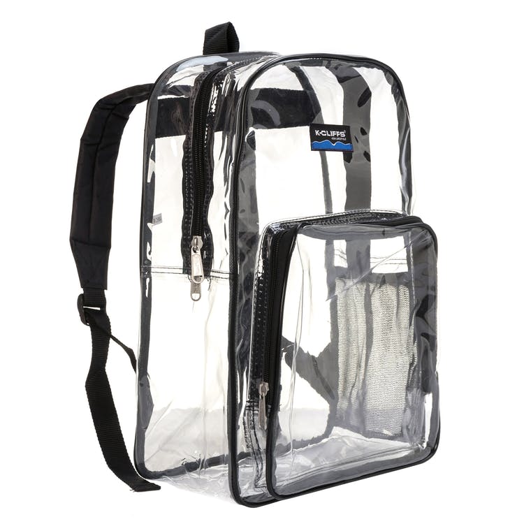 17" Classic Clear Backpacks - Black Trim 2