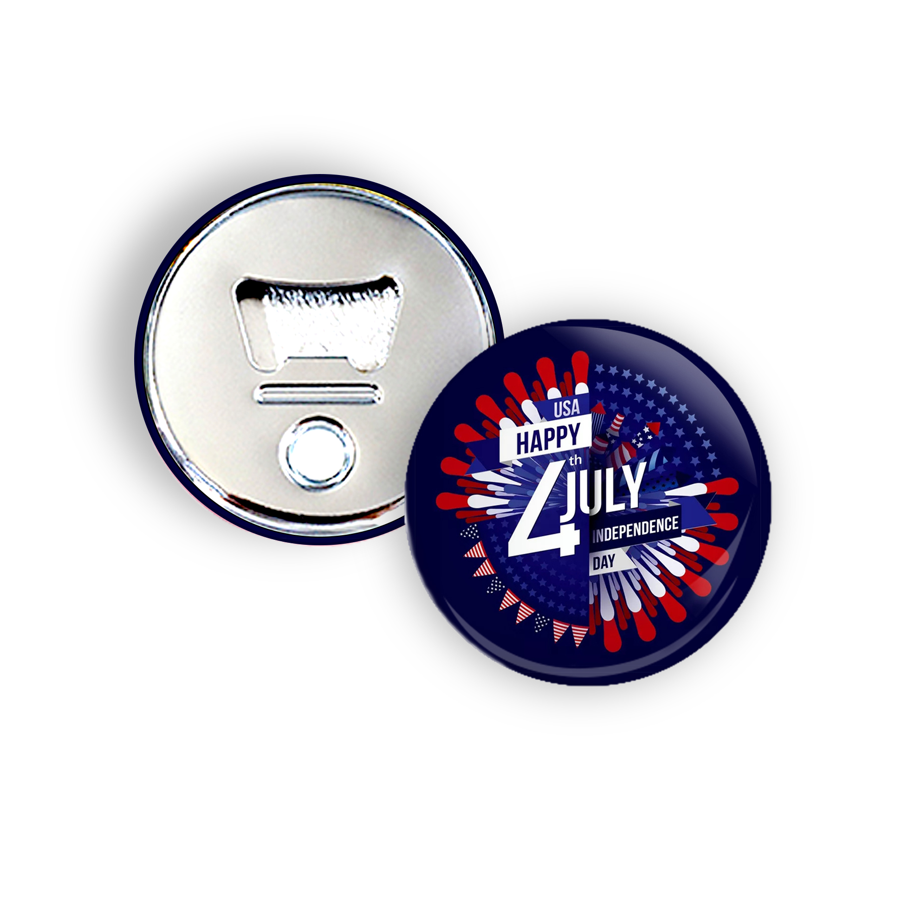 2 3/10" Tinplate Fridge Magnet Beer Bottle Opener 2