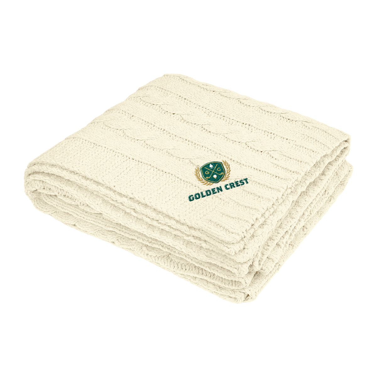 Cable Knit rPET Chenille Blanket 9