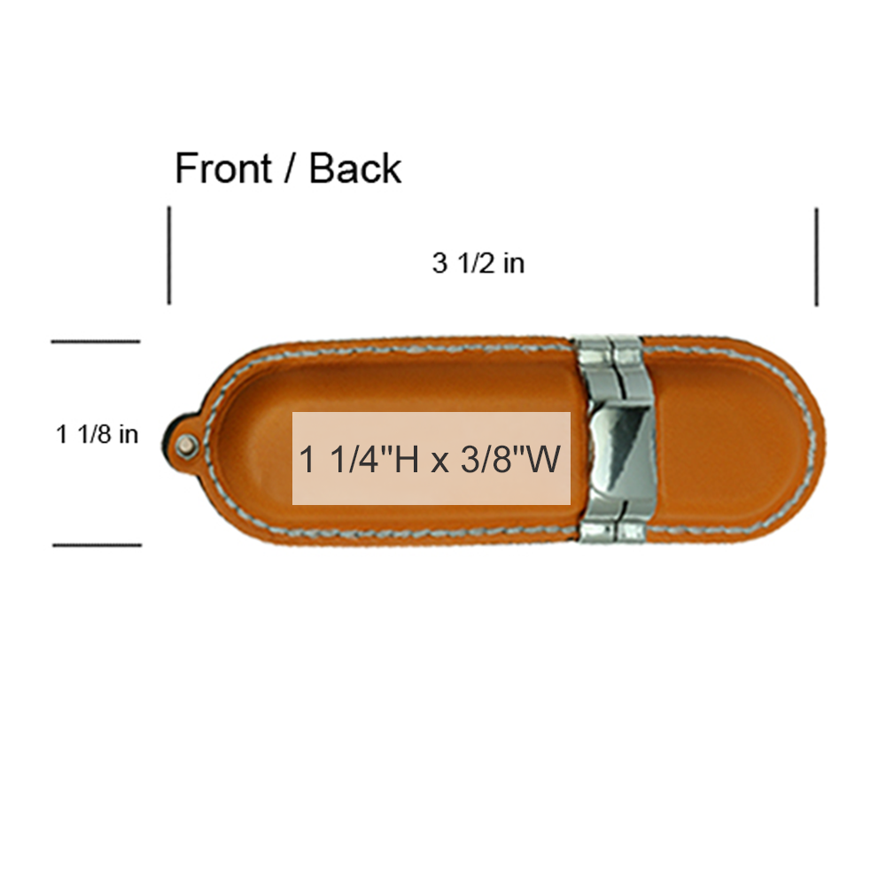 Hazelhurst Leather Round Stitch USB