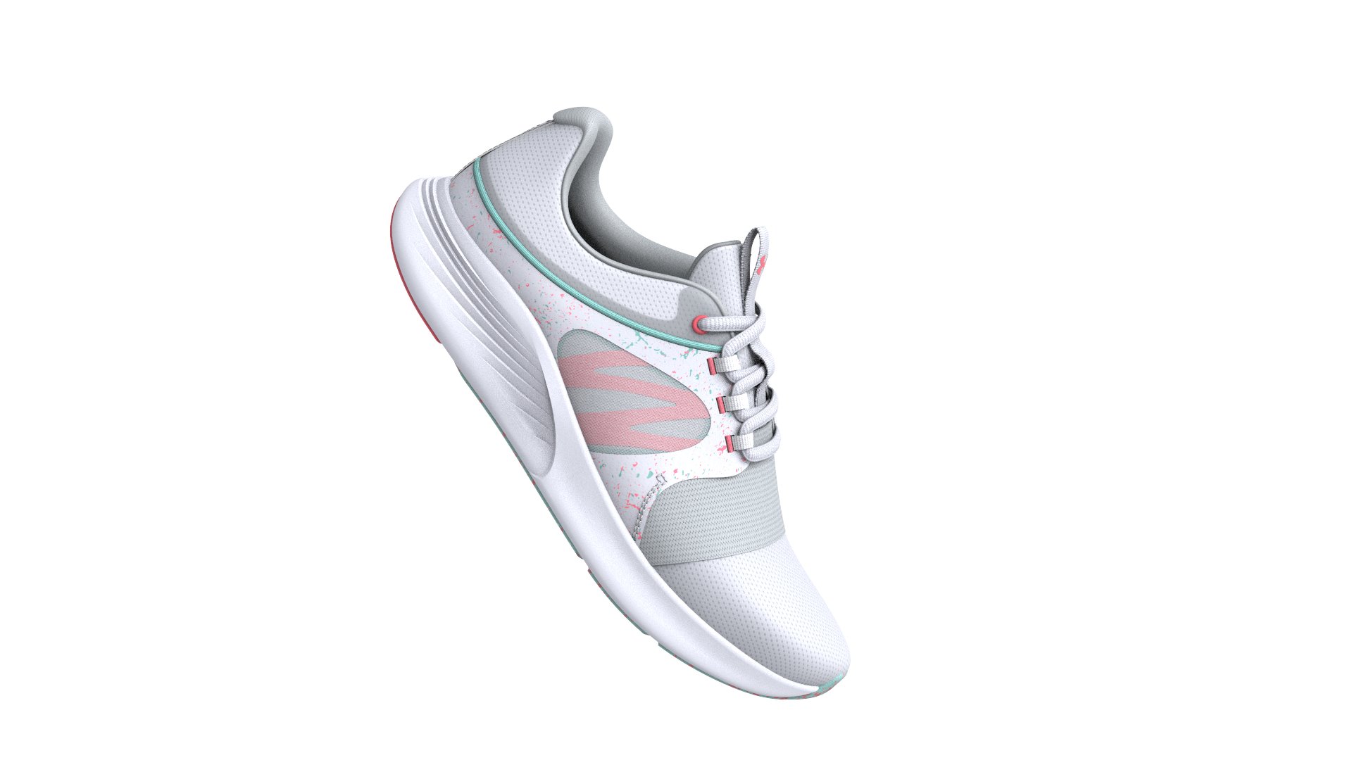 UA Charged Breathe Bliss Paint Splatter Women's Sportstyle Shoes 2