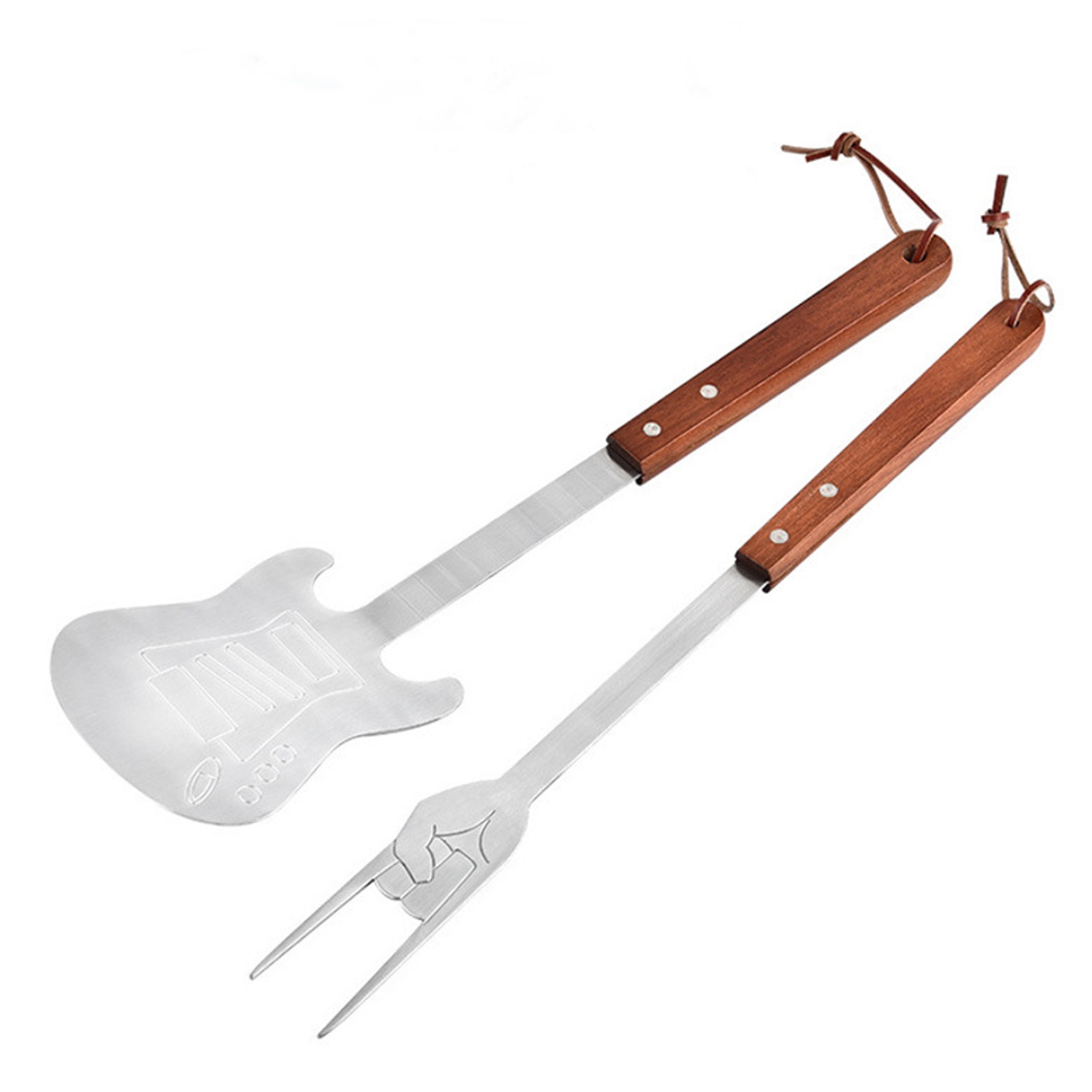 Guitar Shaped Spatula and Fork Set (direct import) 3