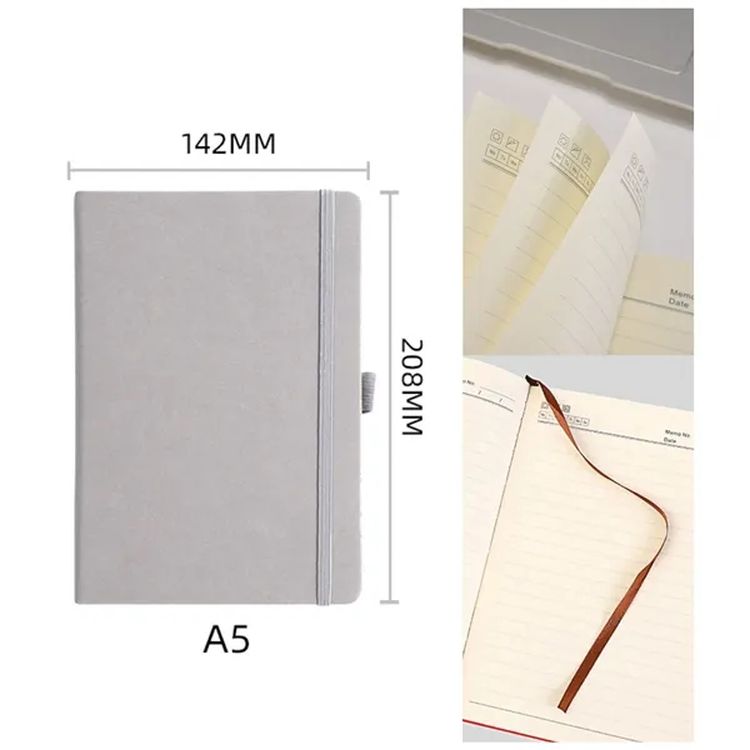 5.6" x 8.2" PU Business Notebook With Pen 2